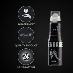 Engage Frost Deodorant For Men | Citrus & Spicy , Skin Friendly Fragrance Body Spray 150ml 5 Fl.oz.