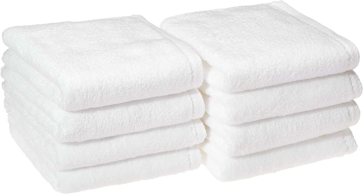 Ayus Premium Soft Feel Face Towels Set 800 Gsm | 100% Cotton, Ultra Soft & Highly Absorbent Towels For Bathroom, Gym, Hotel & Spa (White) - Pack Of 6
