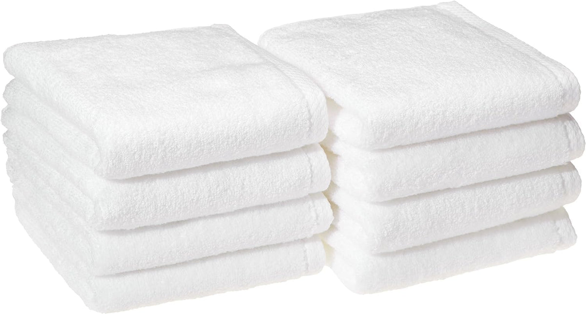 Ayus Premium Soft Feel Face Towels Set 1200 Gsm | 100% Cotton, Ultra Soft & Highly Absorbent Towels For Bathroom, Gym, Hotel & Spa (White) - Pack Of 12