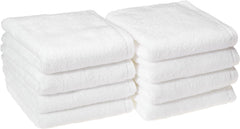 Ayus Premium Soft Feel Face Towels Set 1200 Gsm | 100% Cotton, Ultra Soft & Highly Absorbent Towels For Bathroom, Gym, Hotel & Spa (White) - Pack Of 12