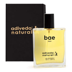 Adiveda Natural Bae Men Eau De Parfum | Woody Musky Perfume 100ml 3.38 Fl.oz. | Long Lasting Unique Fragrance