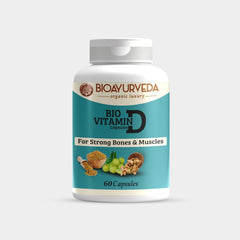 Bioayurveda Bio Vitamin - D Capsule For Strong Bones And Muscles | 60 Capsules , 100gm 0.2lbs,
