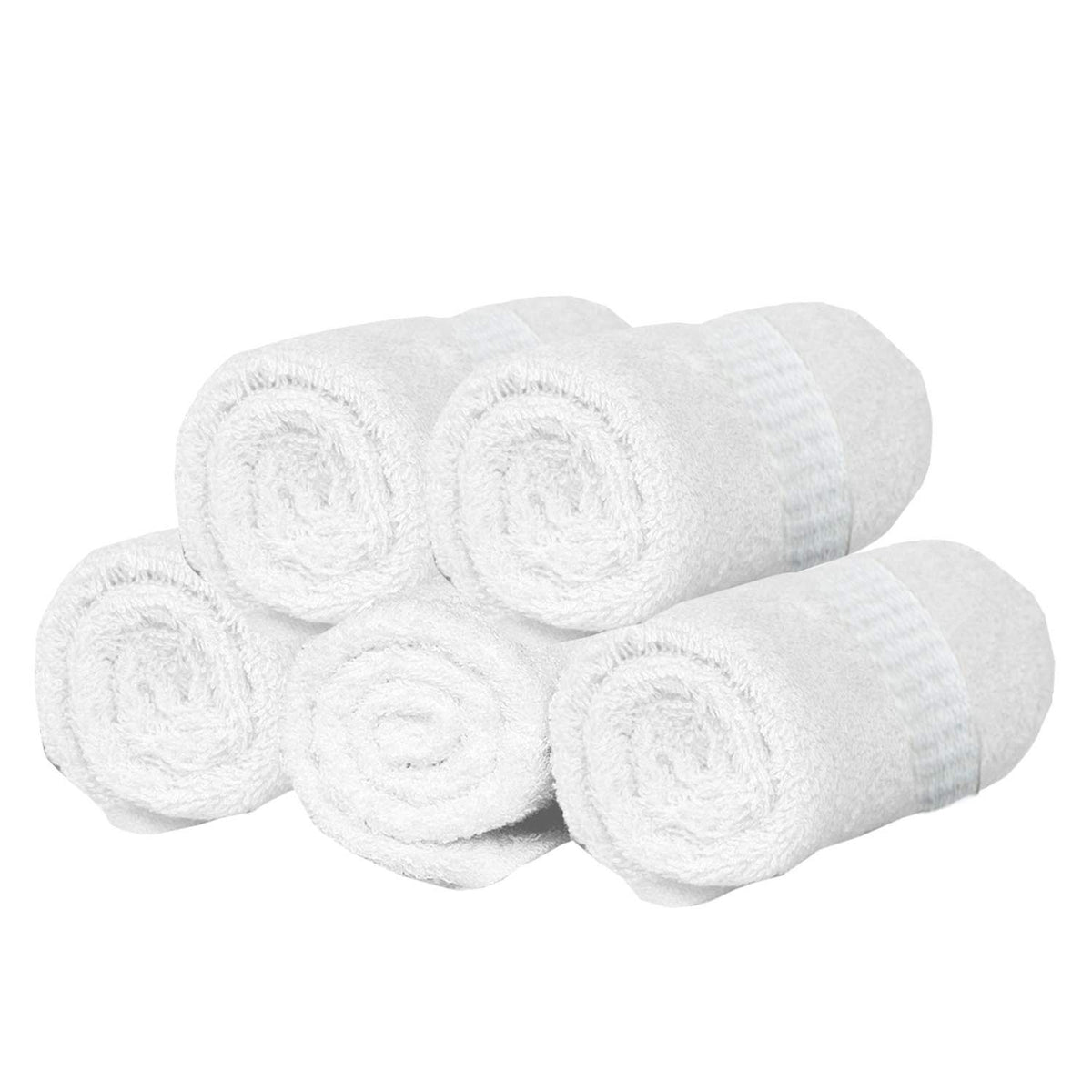 Kuber Industries Cotton Bath Towels 500 Gsm Large Size | Quick Dry Super Absorbent Bathing Towel For Men & Women (White)- Pack Of 5