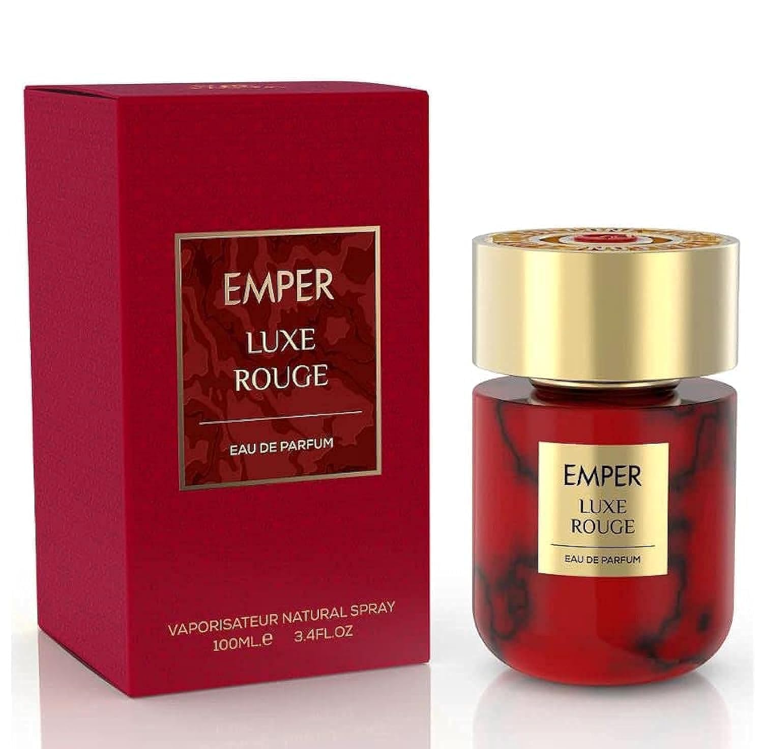 Emper Luxe Rouge Natural Eau De Parfum Spray 100ml 3.4 Fl.oz. |  Long Lasting Fragrance For Men & Women