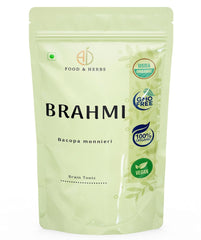 A D Food & Herbs Organic Brahmi Bacopa Monnieri Dried Brahmi Leaves, High - Quality Standards, Helps In Getting A Sound Sleep | 250gm 0.5lbs