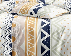 Printed King Size Double Bedsheet With 2 Large Pillow Cover - Size 72 X 78 X 10 Inches, Multicolor | Cotton Elastic Fitted All Around Bedsheet - Breathable & Wrinkle Free