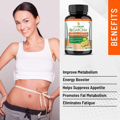 Leanhealth Garcinia Cambogia Natural Weight Loss Supplement For Rapid Results, Metabolism Boost, Appetite Control, Support Fat Loss | 90 Capsules 150gm 0.3lbs Each Pack Of 2