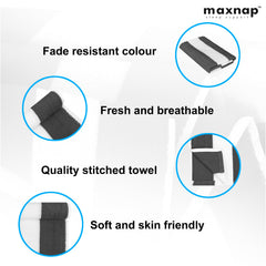 Maxnap Sunstripe Premium Cabana Striped Towel 600 Gsm | 100% Cotton, Soft & Quick-Dry Pool Towels - Set Of 2 (Grey)