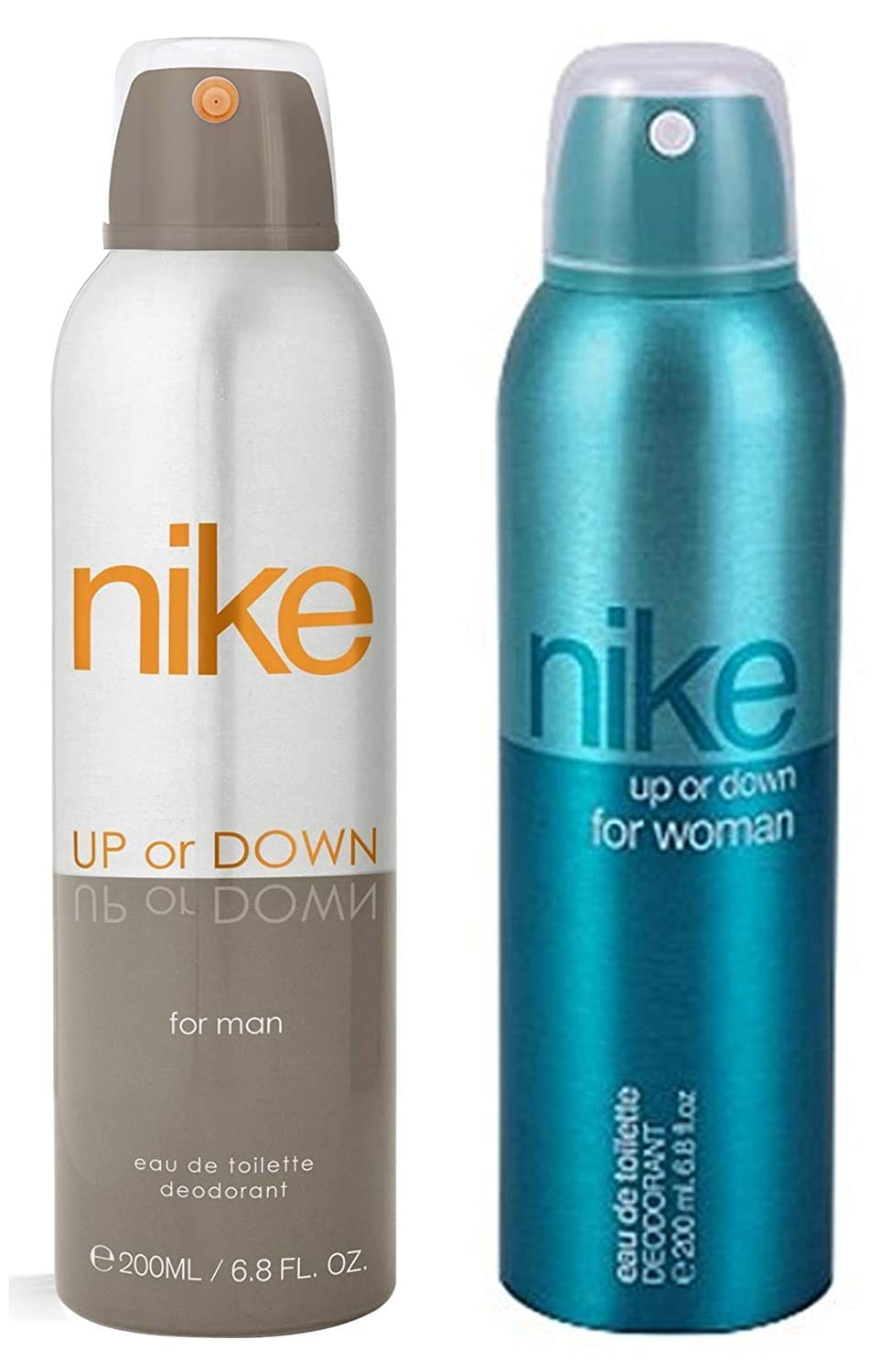 Nike Up Or Down Eau De Toilette Long Lasting Deodorant 400ml 13.5 Fl.oz. Pack Of 2 | Perfect Gift For Husband & Wife