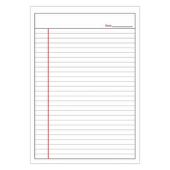 A4 Size, Pads, Writing Notepad, Paper Pad, 50 Single Side Ruled Sheets Per Pad (White) Pack Of 1