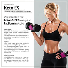 Vokin Biotech Keto 5x With Garcinia Cambogia Natural Weight Loss Supplement For Men & Women | 90 Tablets 150gm 0.3lbs