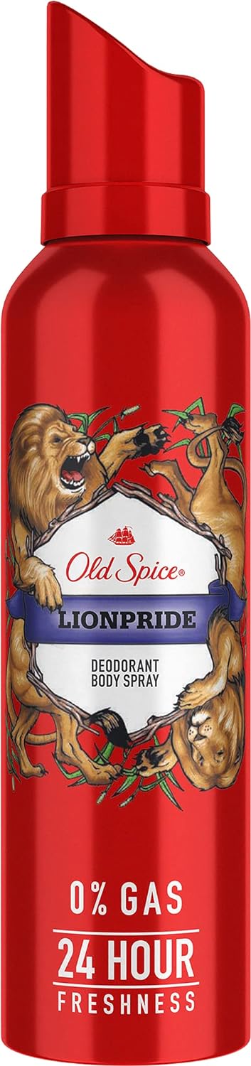 Old Spice Atomizer Original After Shave Lotion 150ml 5 Fl.oz.  & Lionpride No Gas Deodorant Body Spray Perfume 140ml 4.7 Fl.oz.