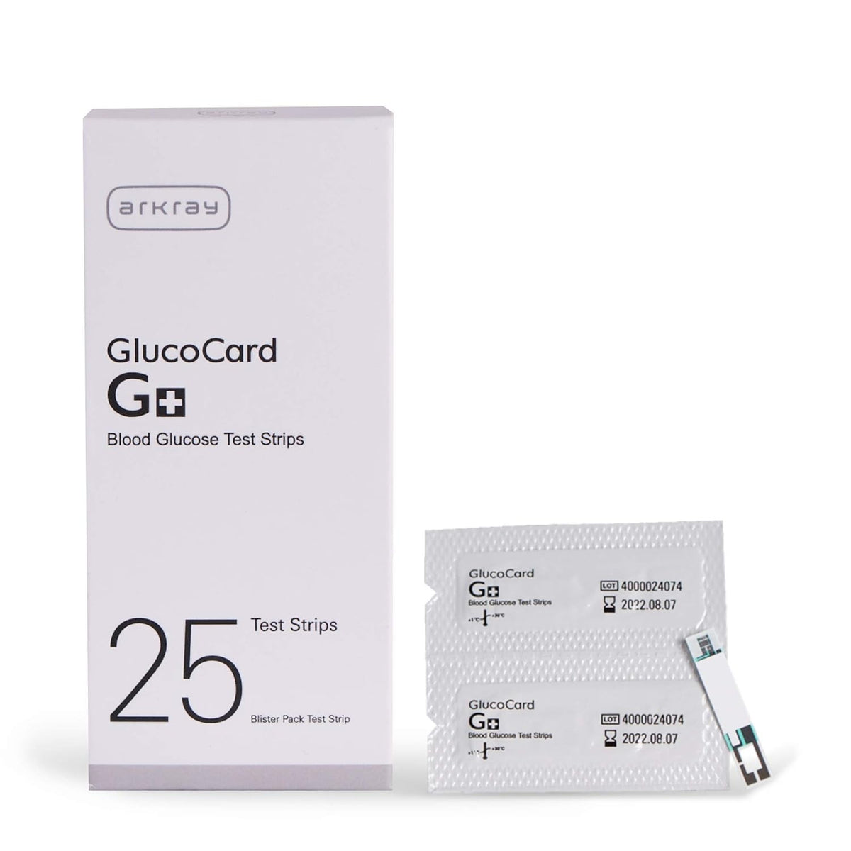 Arkray Glucocard G+ Blood Glucose Test Strips | Individually Packed | Pack of 25