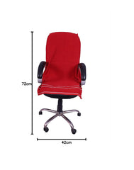 Roman Home 100% Superfine Cotton Solid Large Luxury Office Chair Towel With Tie Knot 550 Gsm (Red)