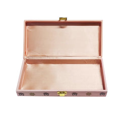 Classic Design Gold Plated Mgi Floral Decorative Box, Wedding Fancy Shagun Cash Box, Jewellery Box, Money Box, Gaddi Box, Colour - Pink, Style - Traditional