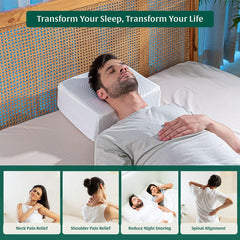 High Resilience Foam Pillow, Orthopedic Pillow, Travel & Portable Pillow - 15 L X 12 W X 6 H Inch | Lap Pillow, Bed Pillow For Sleeping, Rectangle Shape | Neck Pain Relief, Adjustable Pillow
