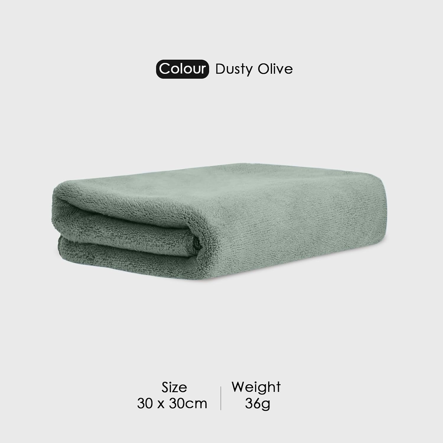 Housse Premium Microfiber Face Towel 900 Gsm | Korean Beauty Ultra Absorbent, Odour-Free, Quick Dry Face Towel (Pack Of 6) - Dusty Olive