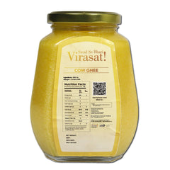Pure Cow Desi Ghee By Bharat Foods | Good Source Of Vitamin A & Healthy Desi Ghee Perfect For Snacking | (500ml) 16.9 Ounce | Jar Pack