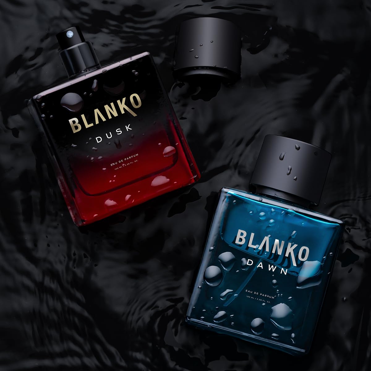 Blanko Dusk + Dawn Eau De Parfum 100ml 3.4 Fl.oz. Each Pack Of 2 | Solid Long Lasting Smell | Gift Set For Husband, Father, Brother, Boyfriend