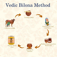 Premium A2 Cow Desi Ghee By Earthen Story | Ancient Bilona Method | Cultured Desi Ghee Good For Cooking | (500ml) 16.9 Ounce | Jar Pack