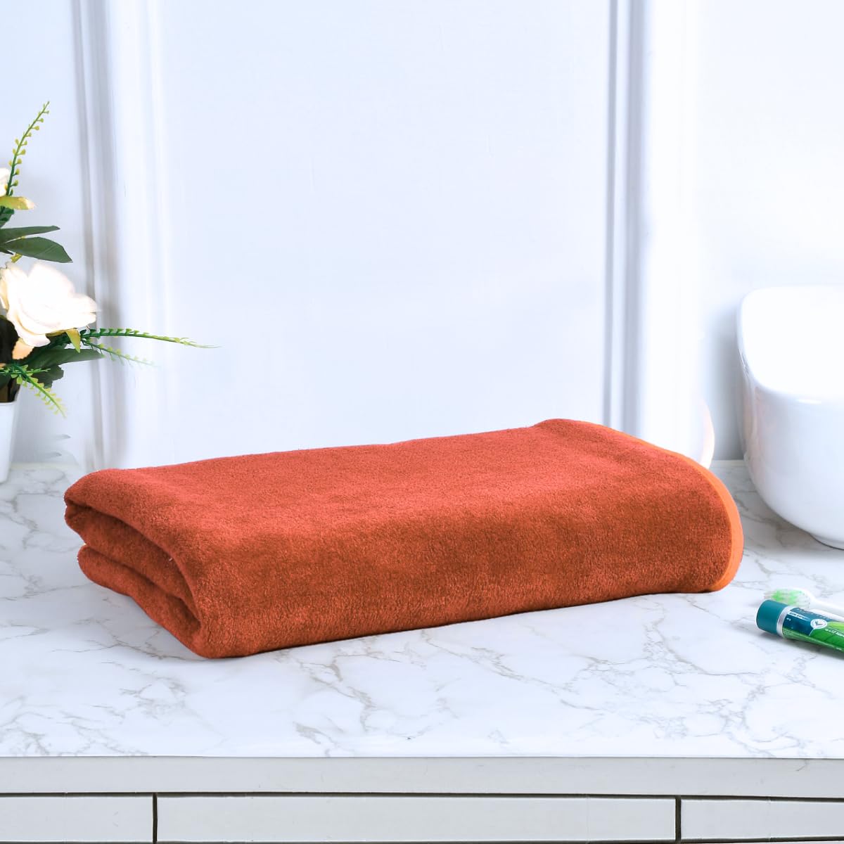 Black Gold The Finer Touch Premium Microfiber Bath Towels 400 Gsm | Lightweight Ultra-Soft Fade Resistant (Peach)