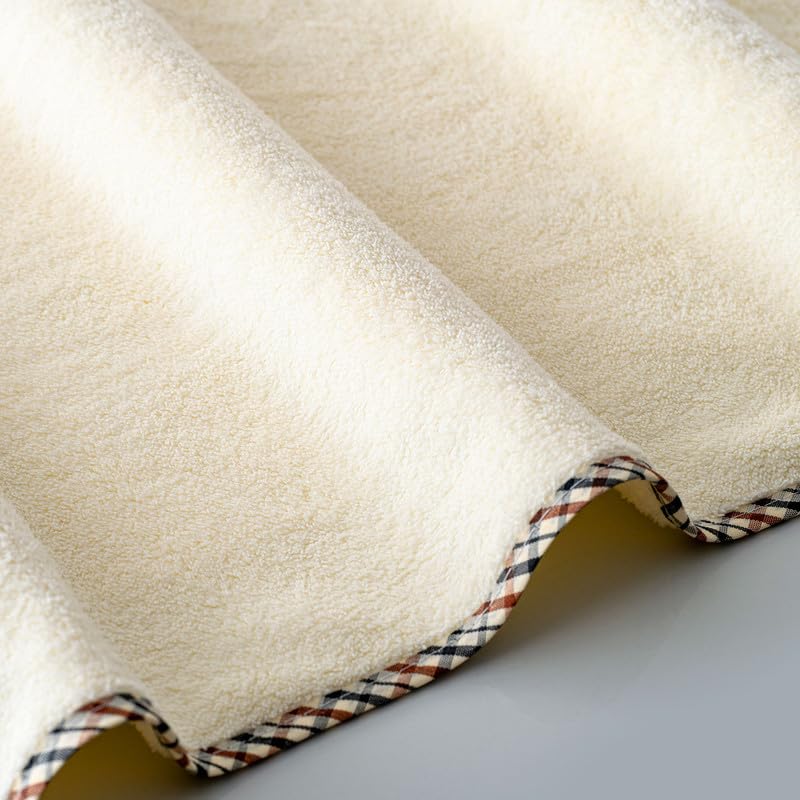Spread Spain Microfiber Bath Towel 360 Gsm | Bath Towel For Men & Women Extra Soft Plush & High Absorbent | Set of 2 (Ivory)