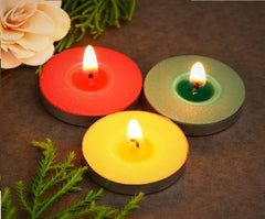 MULTI COLOUR TEALIGHT CANDLES FOR DIWALI & PARTY DECORATIVE CANDLES | SET OF 50