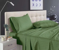 Cotton Bedsheet For Double Bed Queen Size - 90 X 100 Inches, Green With 2 Pillow Covers | 350 Thread Count | Premium Comfort Bedsheets For Home, Hotels & Guest House