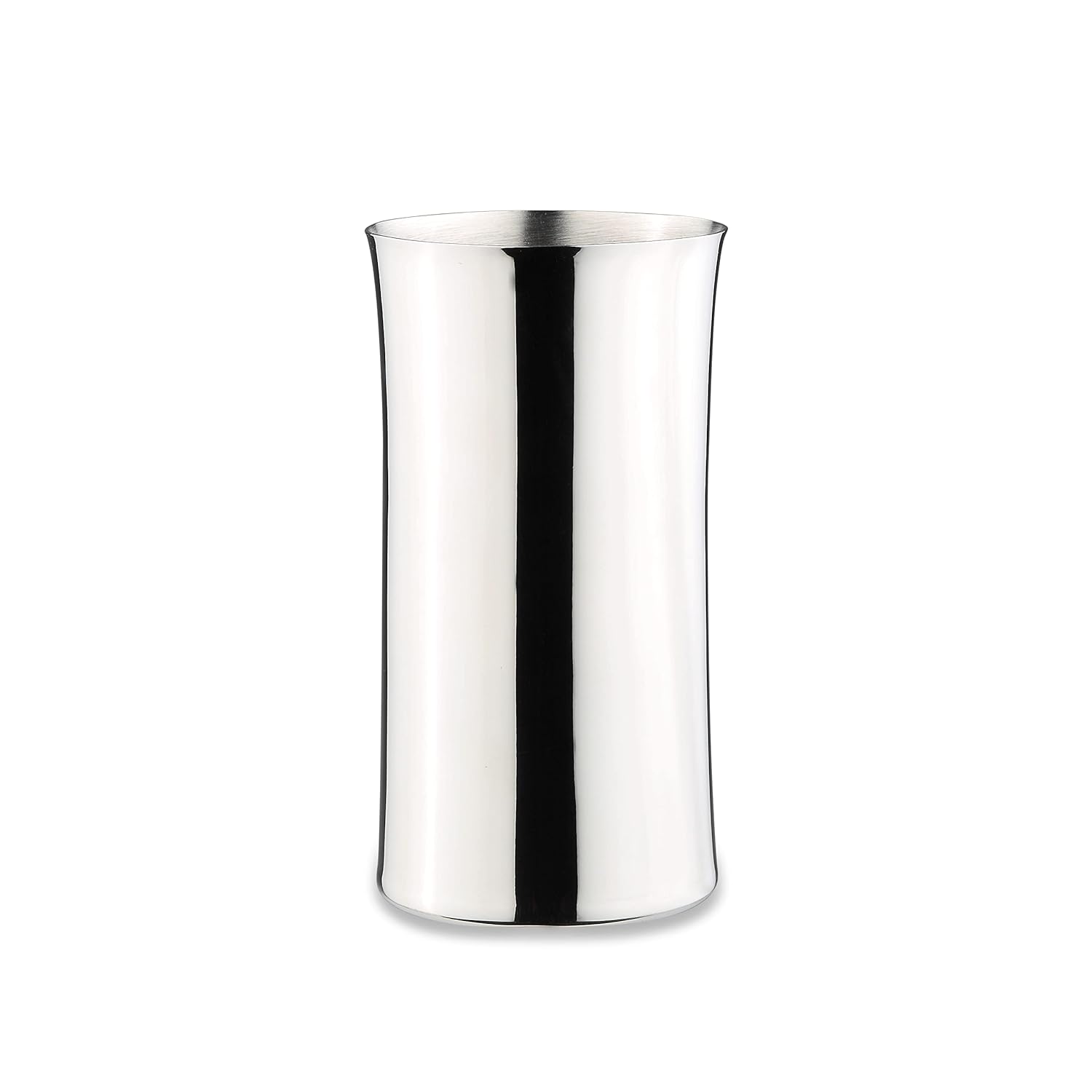 Designer Chrome Stainless Steel Drinking Glass Set Of 6 - 250ml Each | Corporate Gifting For Diwali - Convenient Long Water Glasses | Multipurpose Designer Tumbler - Serve Ware & Tableware