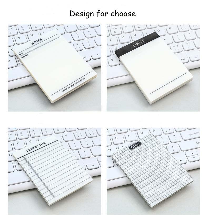 Self-Adhesive Transparent Sticky Notes & Invisible Sticker Clear Memo Pads - 200 Sheets