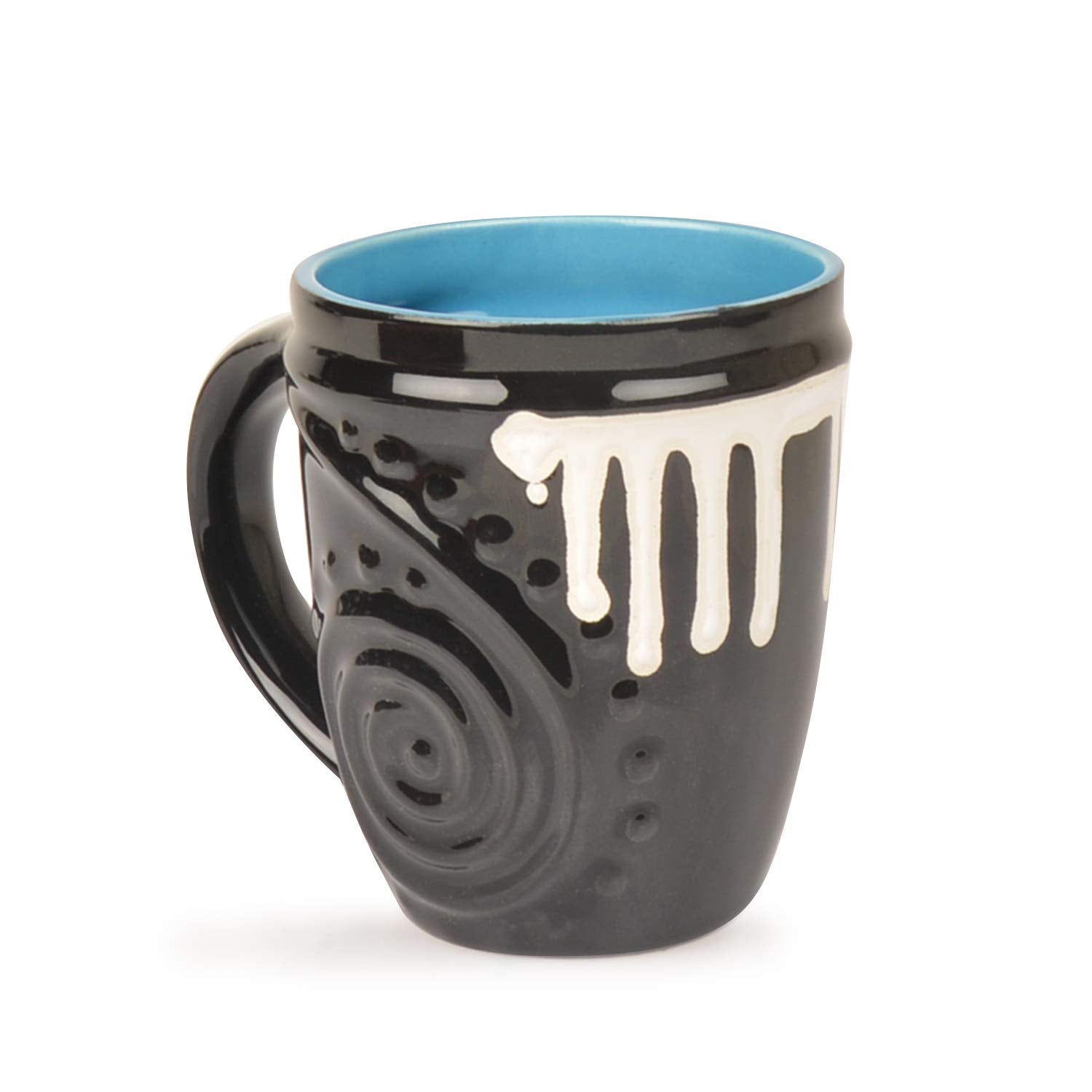 Black Ceramic Coffee Mugs Set Of 2 - 300ml Each | Milk Mug - Coffee Cups & Mugs