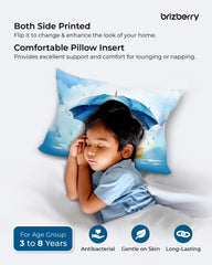 Kids Pillow Cushion With Super Soft Fabric Pillow - 12 X18 Inches | Animal & Cartoon Prints, Soft Pillow, Dual Sided Design | Multi-Purpose, Durable & Easy Care, Made In India - Design 1