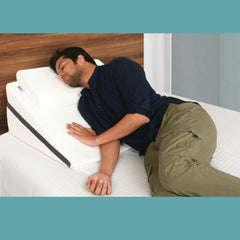 Bed Wedge Pillow For Acid Reflux Gerd, For Back Support & Restful Sleep, White, Size - 24 X 24 X 12 Inches | Medium Firm Support - Medical-Grade Supportive Sponge, Soft Pillow