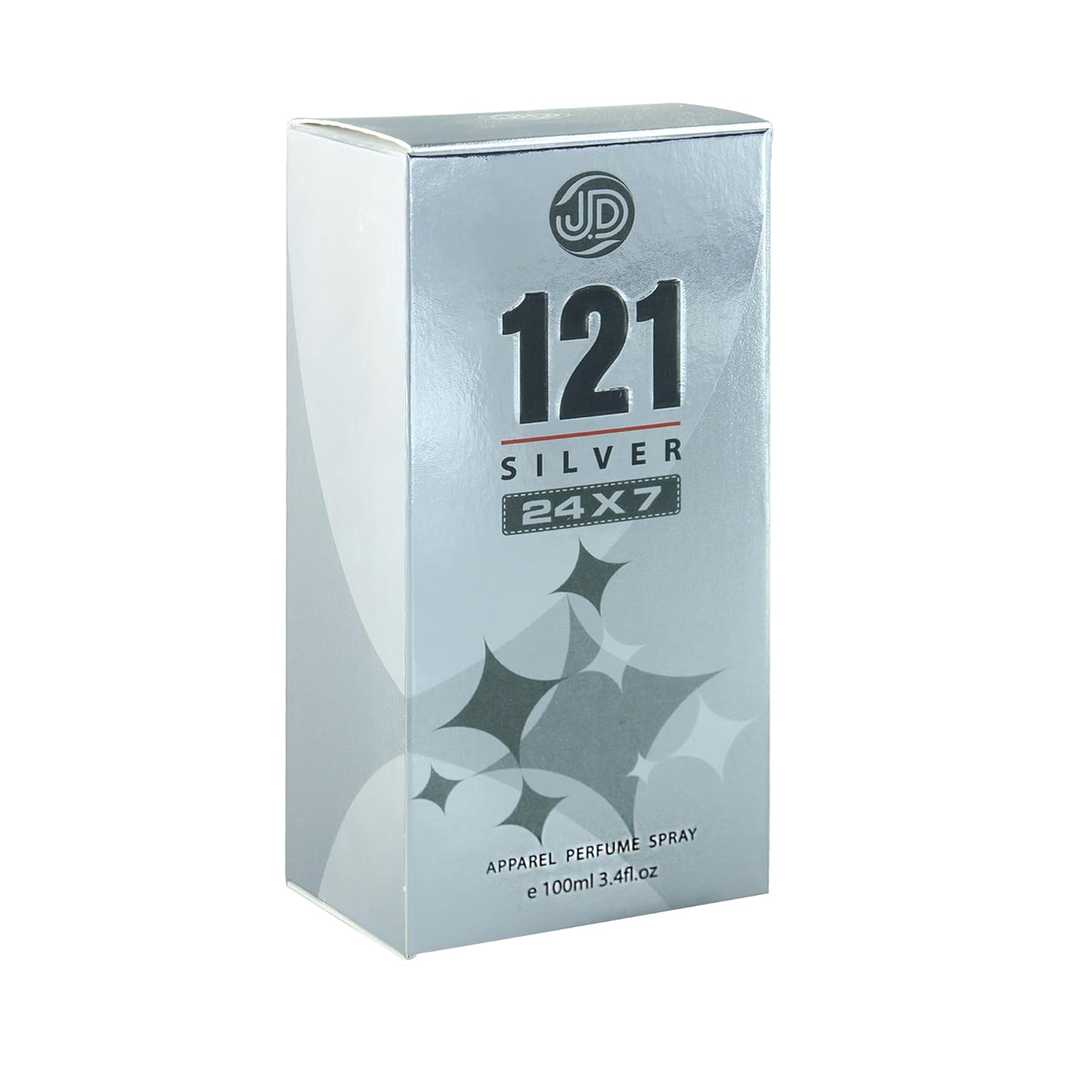 JD International 121 Silver Apparel Unisex Perfume With Long Lasting Fragrance - 100ml, 3.4 fl.oz.| perfume For Men & Women