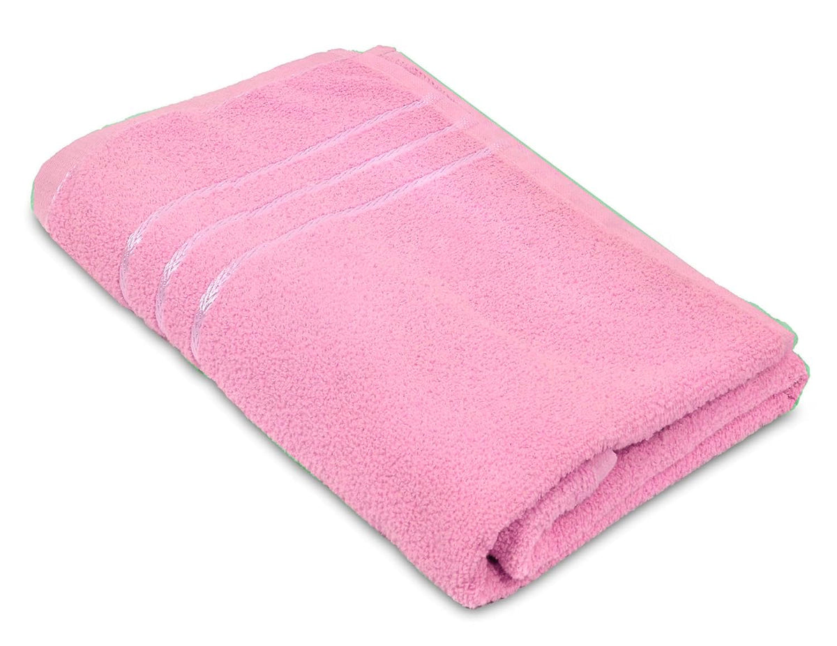 Blissful Creations 100% Cotton Bath Towels 450 Gsm | Soft & Absorbent Bath Towel For Men & Women - Urban Comfort (Pink)