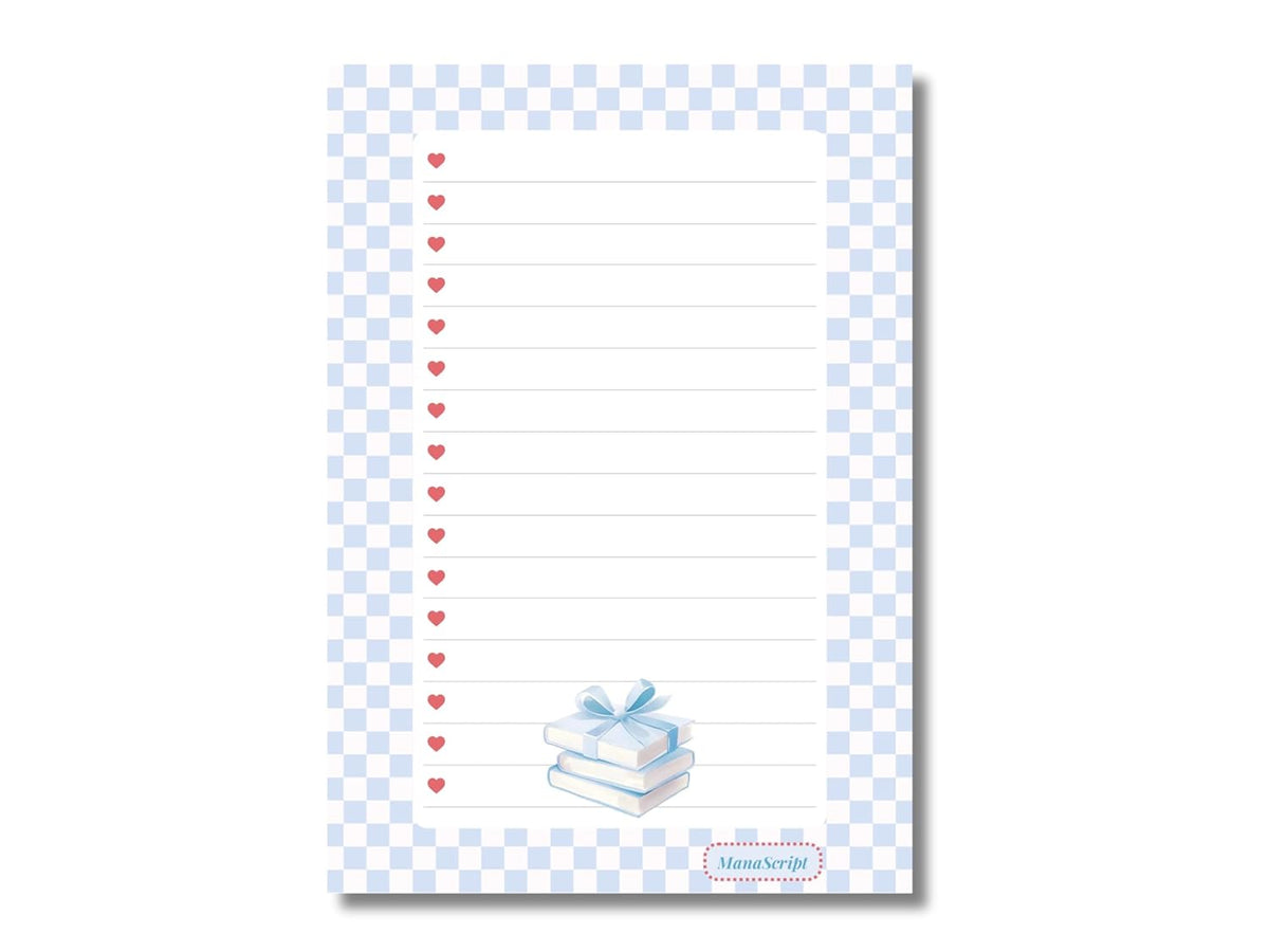 A5 Notes/To Do List Notepad, Beautiful Daily Checklist Pad, Tear-Off Sheets (Blue books) Pack Of 1