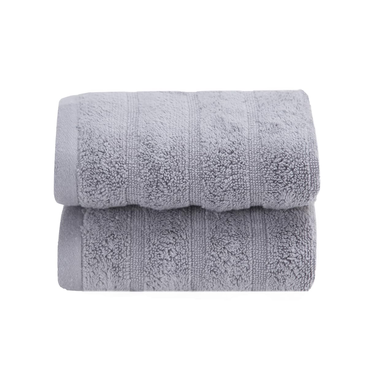 Maspar 100% Cotton Casper Hand Towel 500 Gsm (Grey) - 2 Pcs