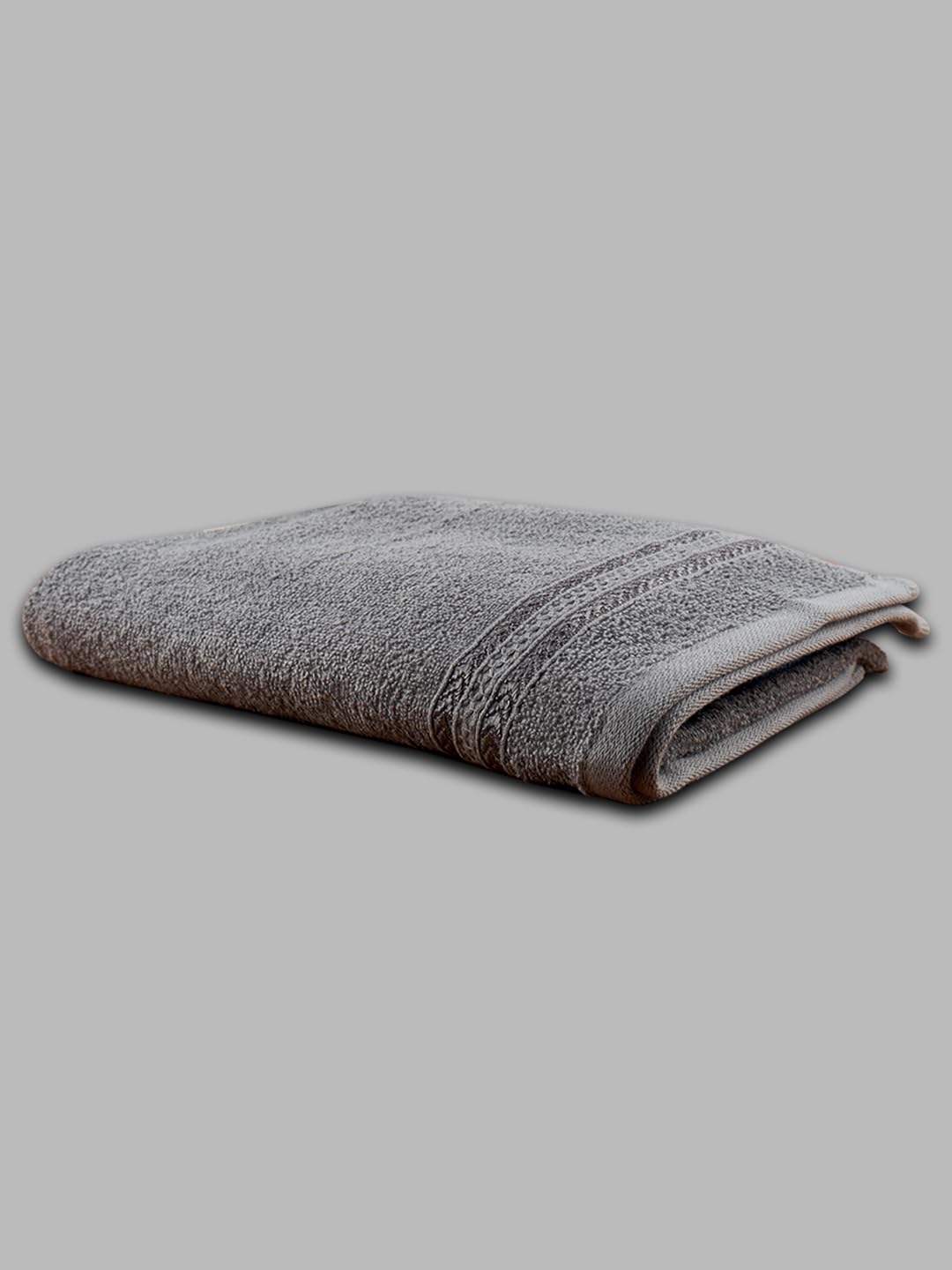 Ramraj Cotton Premium Soft & Absorbent Terry Hand Towel 900 Gsm (Grey) - Pack Of 6
