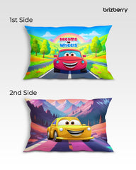 Kids Pillow Cushion With Super Soft Fabric Pillow - 12 X18 Inches | Animal & Cartoon Prints, Soft Pillow, Dual Sided Design | Multi-Purpose, Durable & Easy Care, Made In India - Design 6