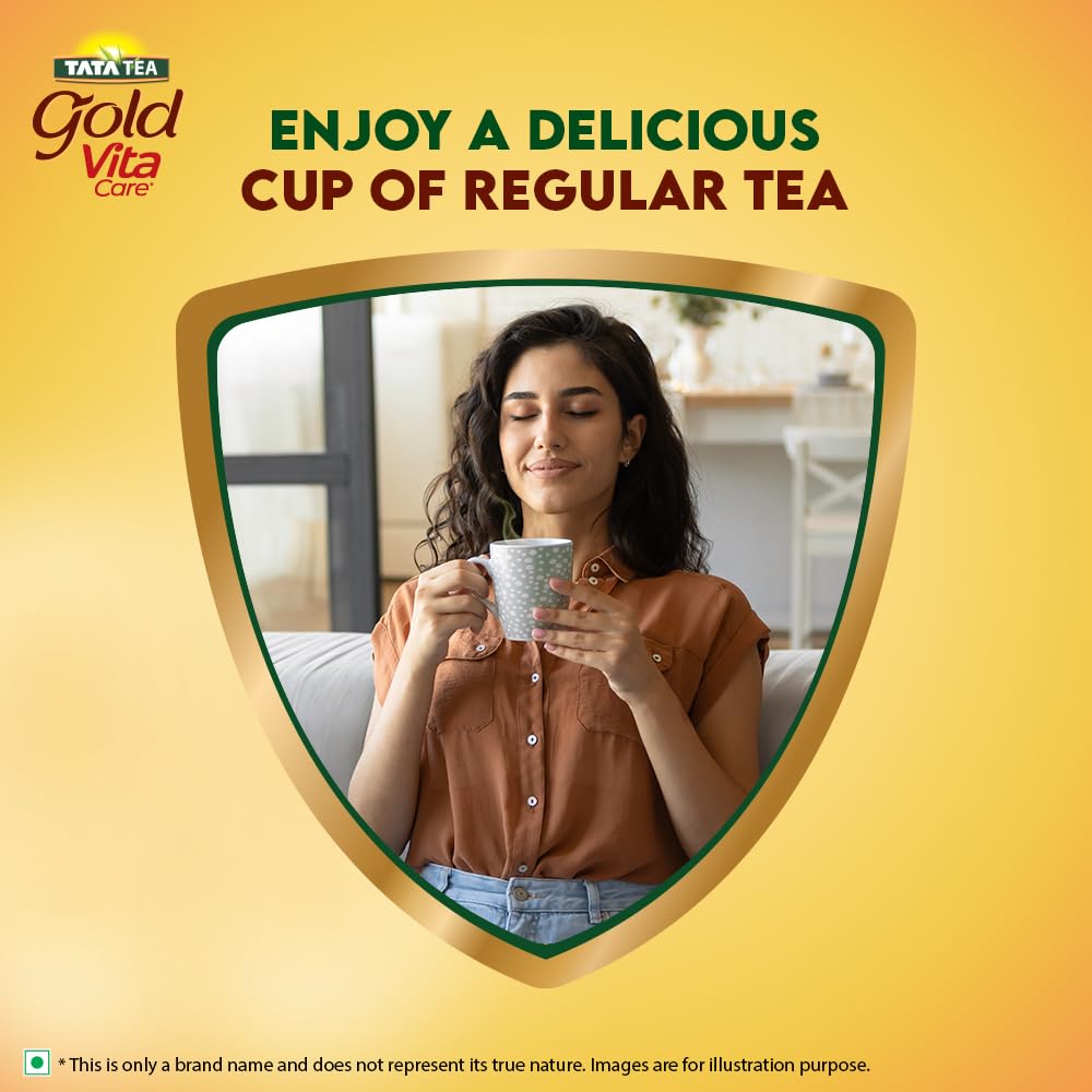 Tata Tea Gold Vita Care 250gm, 8.8 Ounce - Delicious Tea With Power Of 4 Vitamins | Loose Leaf Black Tea With Goodness Of Vitamins D, B6, B9 & B12