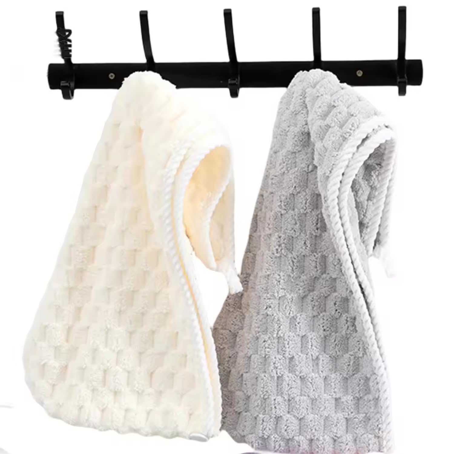 Linear Microfiber Hand Towels Small Size 300 Gsm | Face Towel For Men, Women & Babies Ultra Soft Absorbent, Quick Dry Towels Pack Of 2 (Grey)