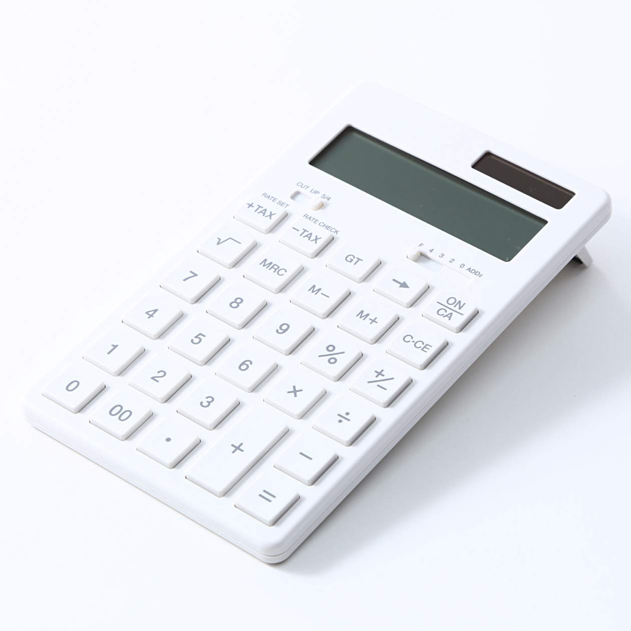 Muji Calculator, Normal Calculator, White, 12 Digits (KK-1154MS) | Bottom Lid, Key Button,