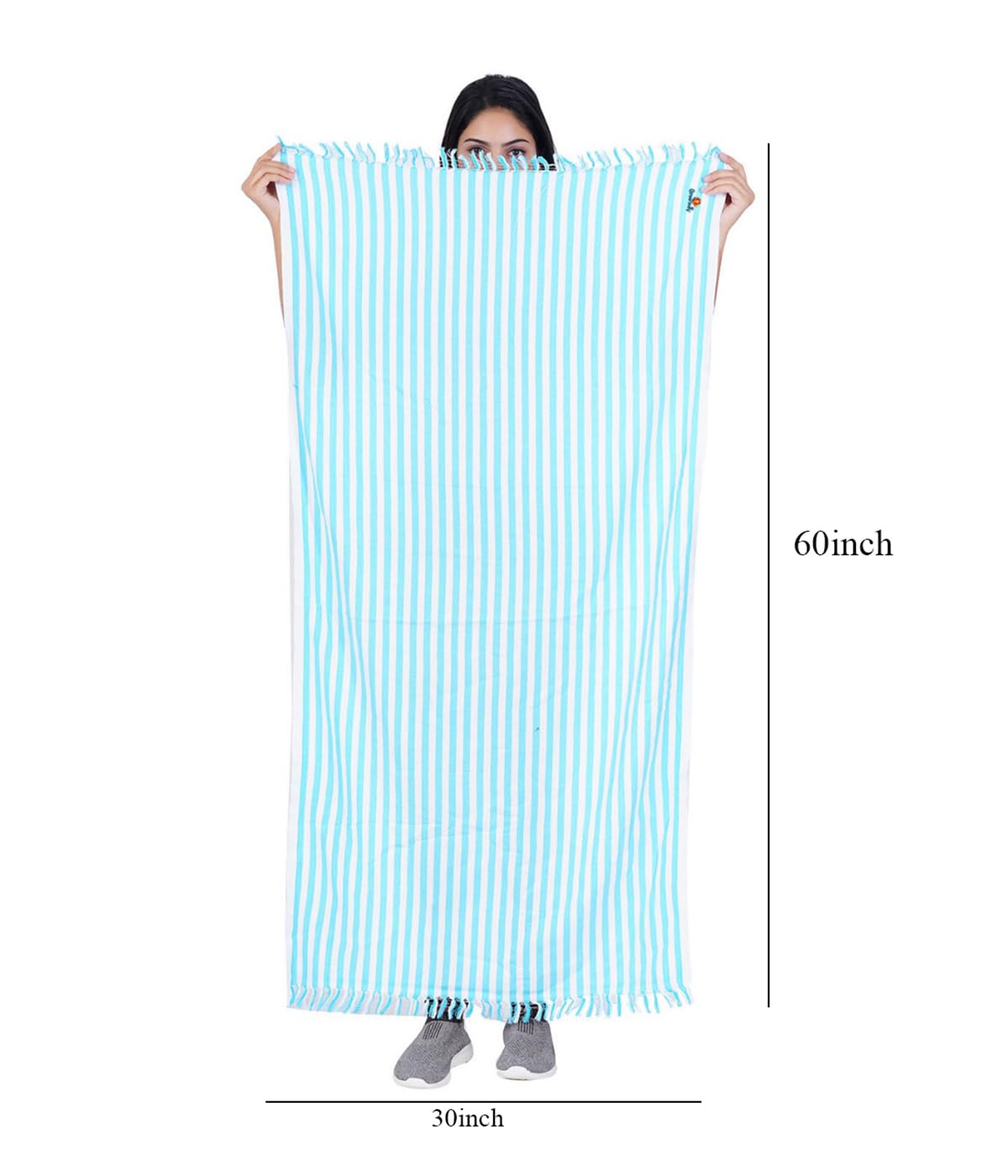 Nilanrnr Bath Towel 500 Gsm - 2 Pcs (Blue & Tortoise Blue)