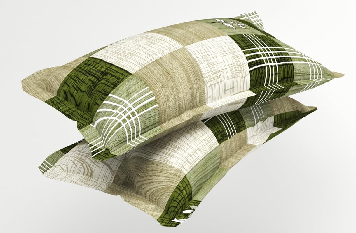 100% Microfiber Flat Double Bedsheets With 2 Pillow Covers - Light Green | 88 X 88 Inches - Durable & Long Lasting Fabric, Naturally Breathable & Wrinkle Free Bedsheet