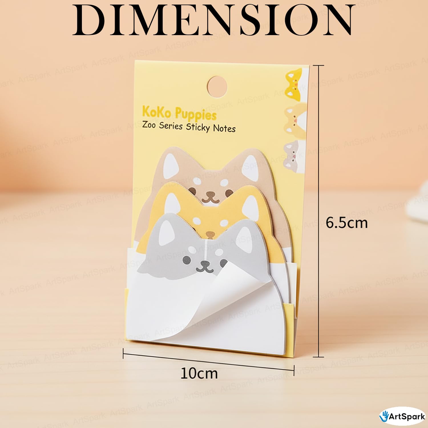 Zoo Animal Sticky Notes – 4 Pack (180 Sheets) | Self-Adhesive Sticky Notes For Study, School
