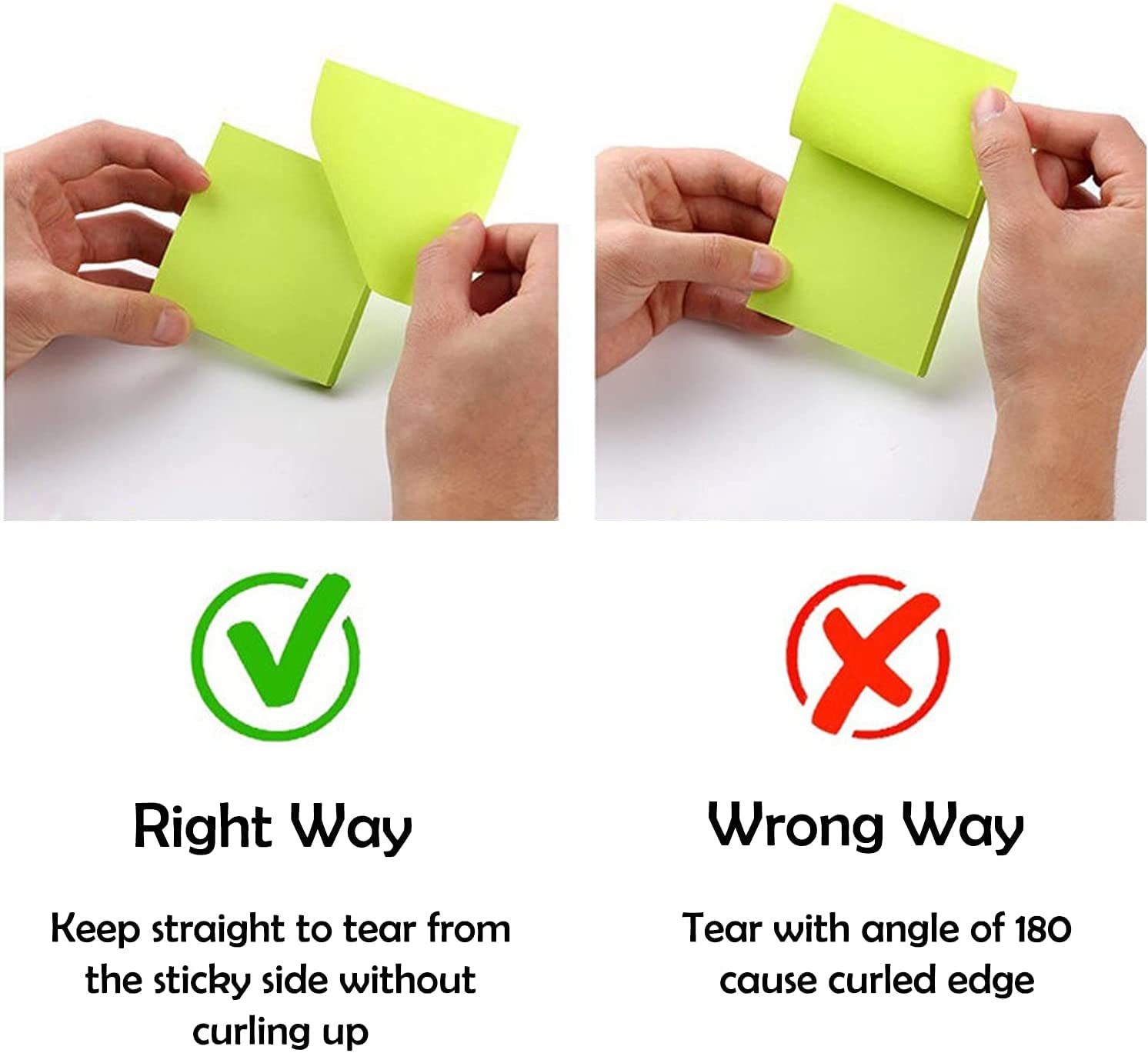 Sticky Notes 400 Sheets, Self Stick Note Pads | 5 Pads X 80 Sheets - Index Tabs For Desk, Office