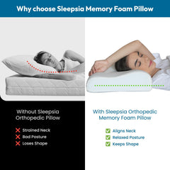 Cooling Gel Contour Memory Foam Pillow, Cervical Pillow For Pain Relief, White | Orthopedic Ergonomic Support For Side, Back & Stomach Sleepers | Neck Support - Pack Of 1