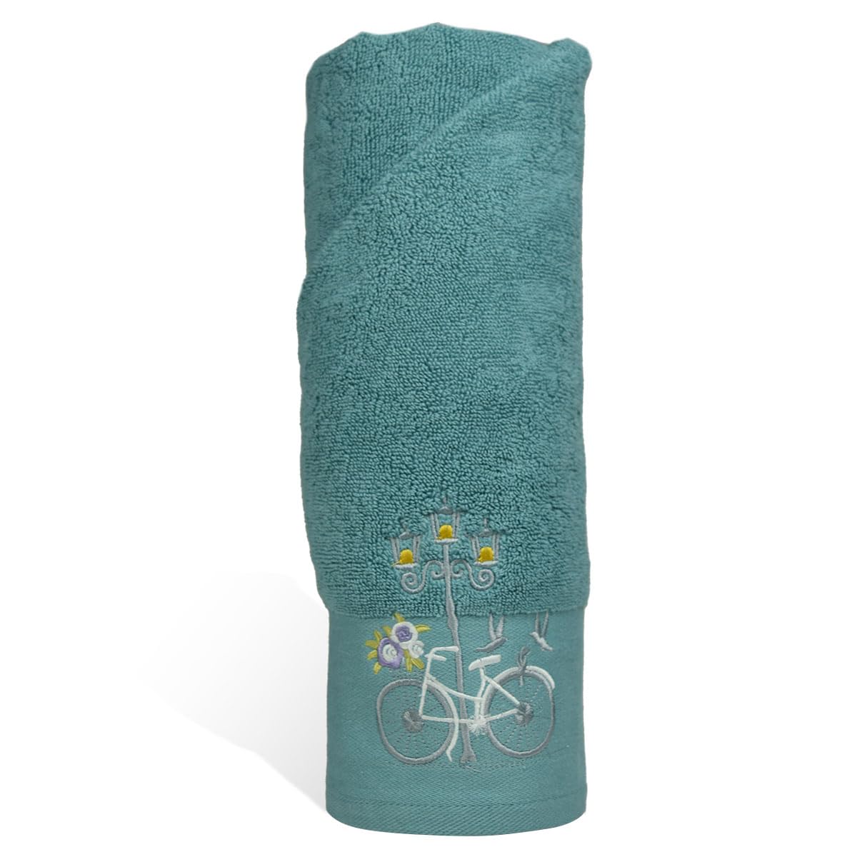 Rangoli 100% Cotton Martin Bath Towels 540 Gsm | Quick Dry, Ultra Soft, Highly Absorbent Printed Bath Towel For Men & Women Luxury & Highly Absorbent Towels - Turquise (Set Of 1)