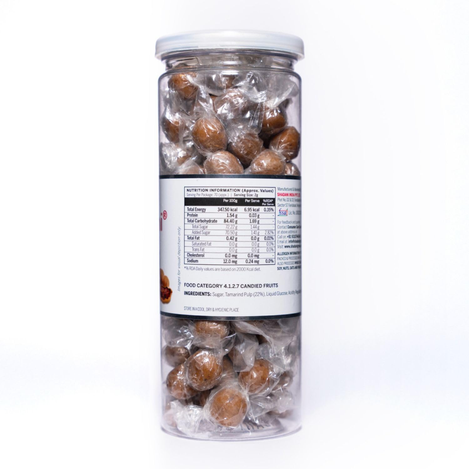 Shadani Sweet Imli Candy (Can Of 180g), Meethi Imli Goli | Real Tamarind Candy-Toffee | 90s Candy