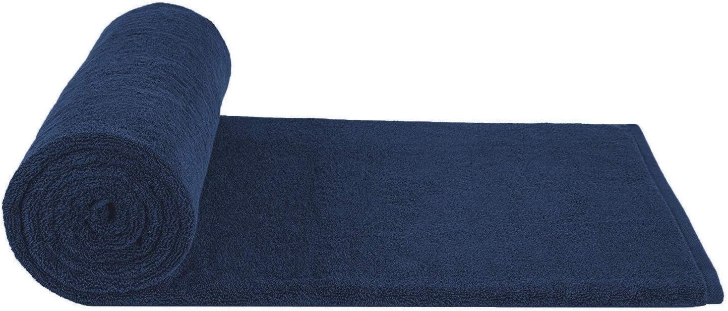 Elstone Home With Device Extra Large Premium Cotton Towel 700 Gsm | Ultra Soft & Super Absorbent Hotel & Spa Quality Towel (Dark Blue)